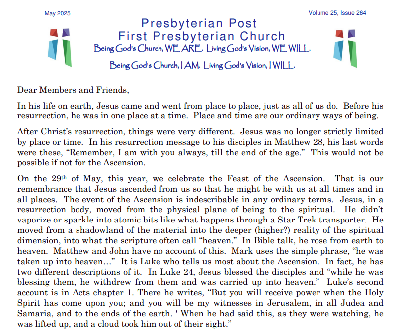 April 2025 Newsletter